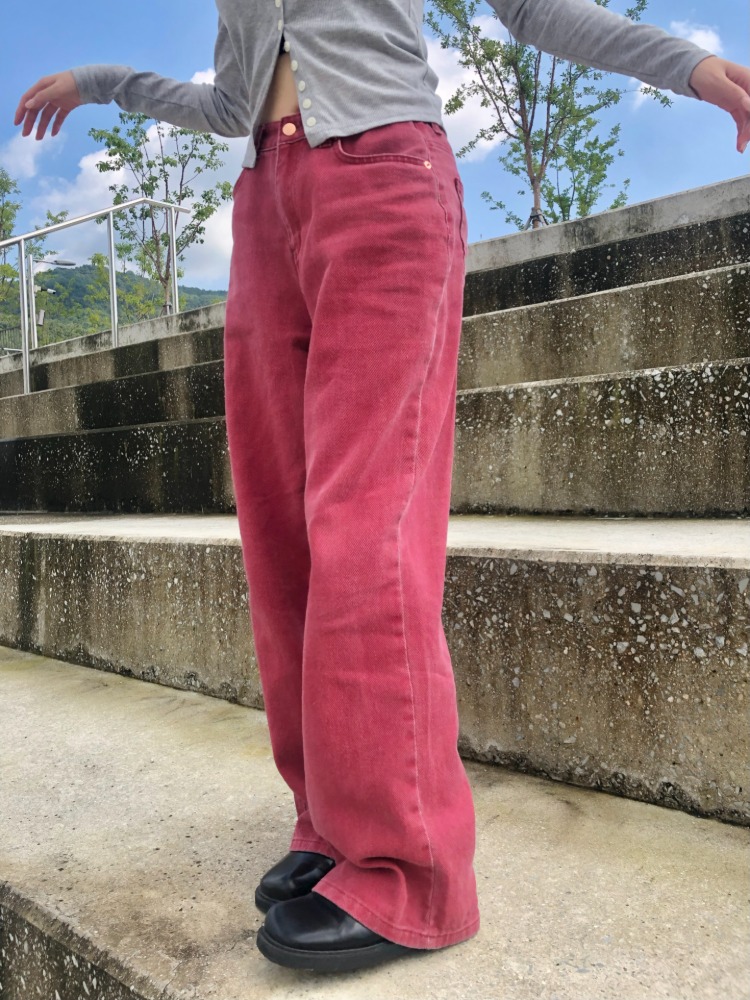 Strawberry wide pants