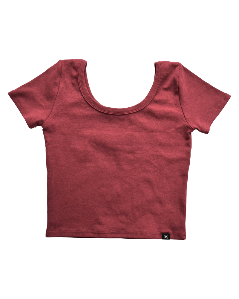 as”on red u-neck T
