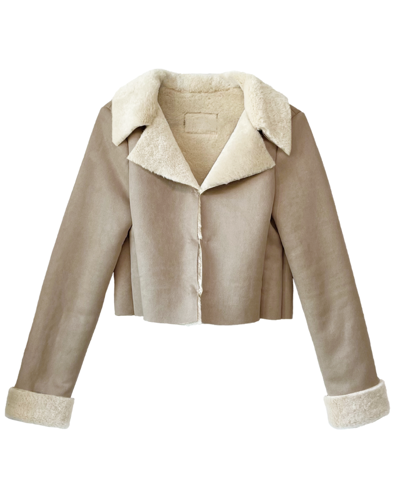 as&quot;on Cropped mustang jacket (Beige)