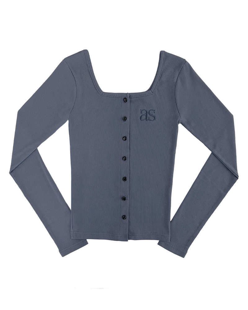 as”on Sicily button cardigan (Blue)
