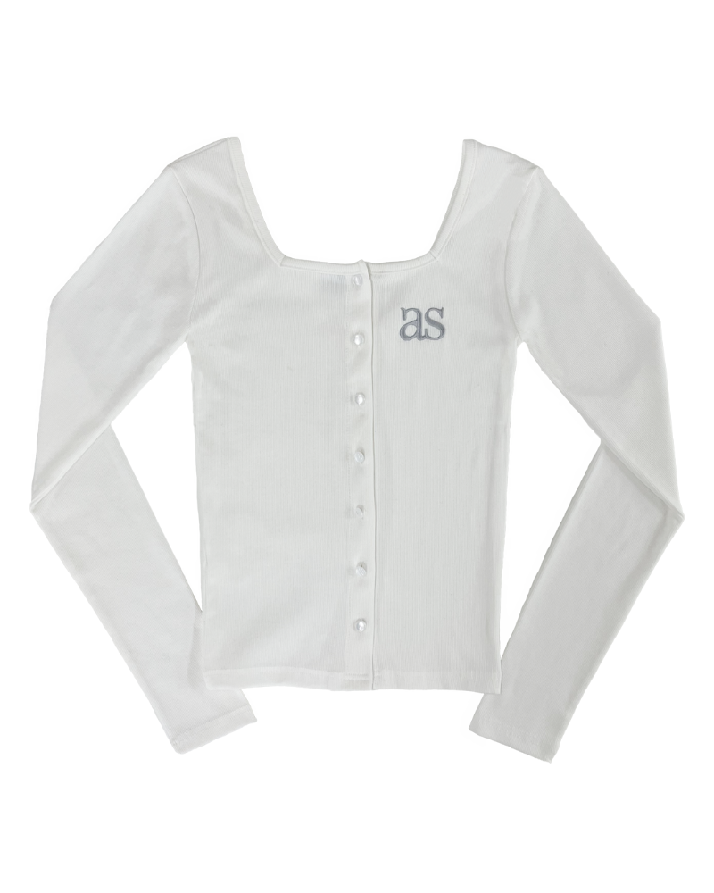 as”on Sicily button cardigan (White)