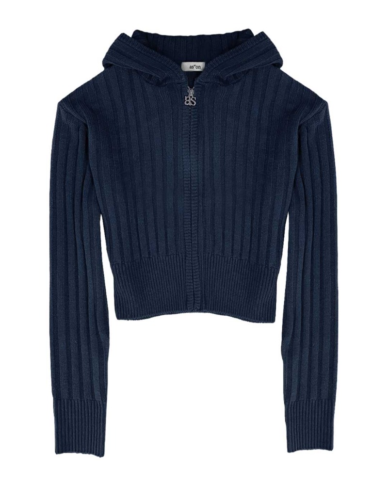 as”on Nadia knit zip-up (Navy)