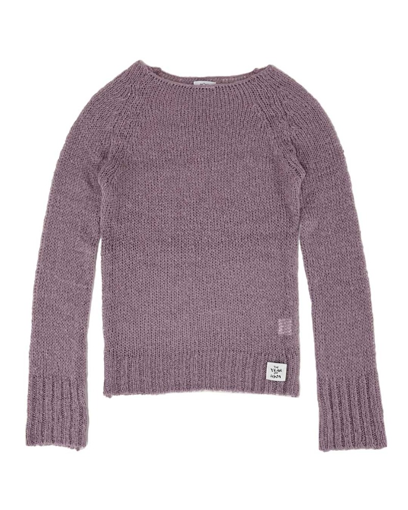 as”on Greeting netted knit (Purple)