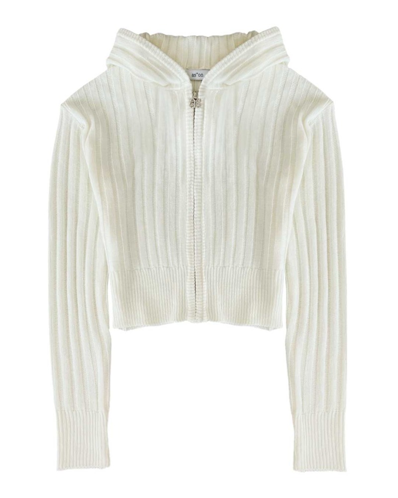 as”on Nadia knit zip-up (Ivory)