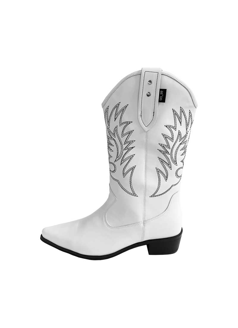 ASH WESTERN BOOTS / WHITE