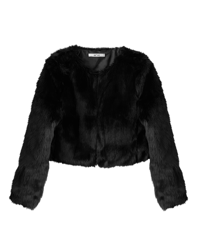 as”on Fur jacket (Black) / LIMITED QUANTITY