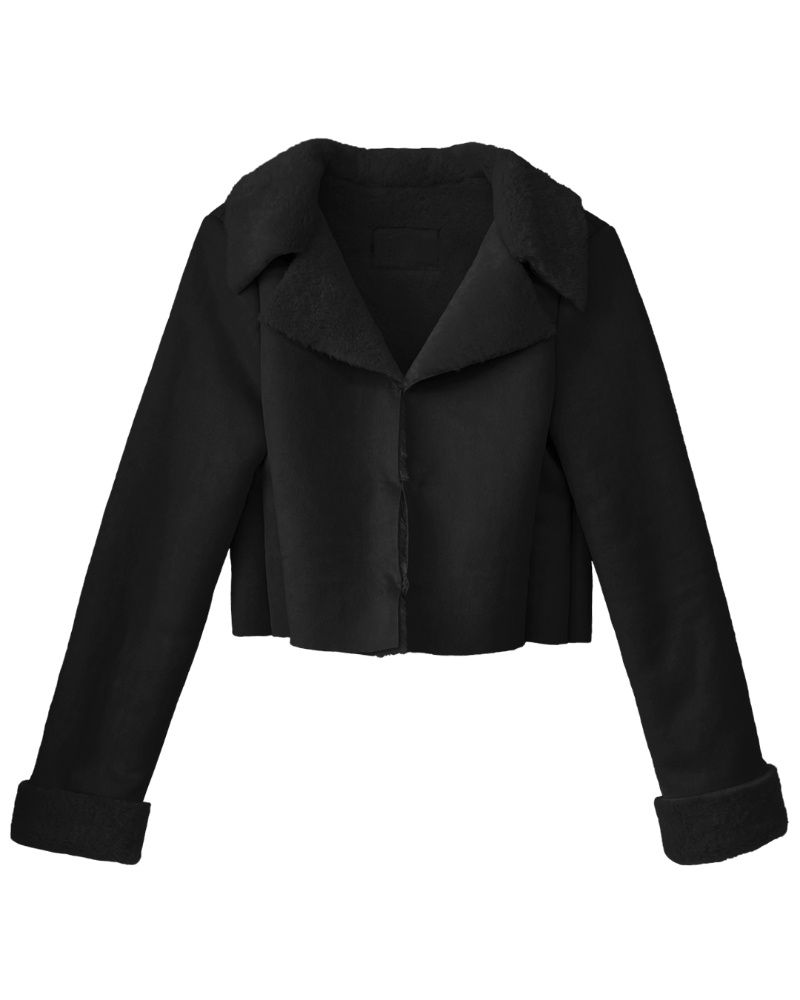 as&quot;on Cropped mustang jacket (Black)