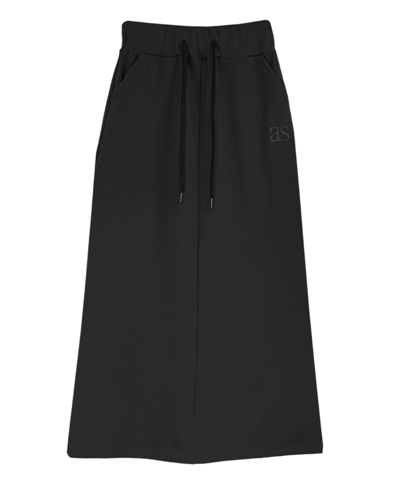 as&quot;on Logo training long skirt (Black)